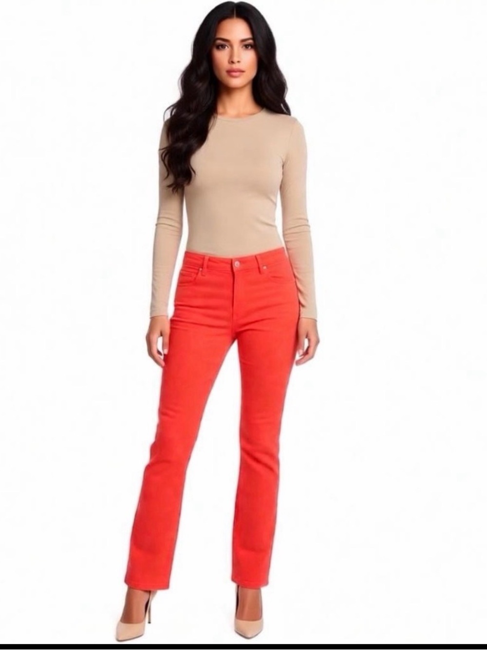 Dsquared2 Made in Italy Orange Jeans Size 30 Slim Straight Designer Ankle